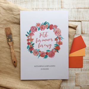 Geschenk zur Hochzeit – Hochzeitsposter personalisiert mit Namen Brautpaar