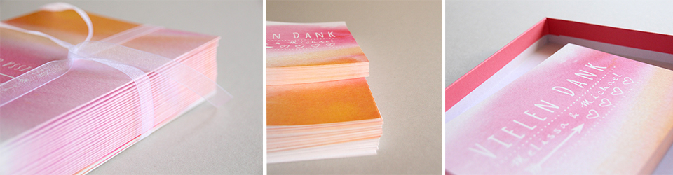 Ein Sommertraum in Pink und Orange –  die Papeterieserie „colours“
